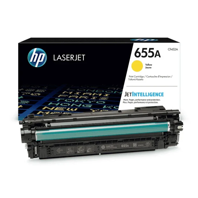 HP 655A Yellow LaserJet Cartridge, CF452A