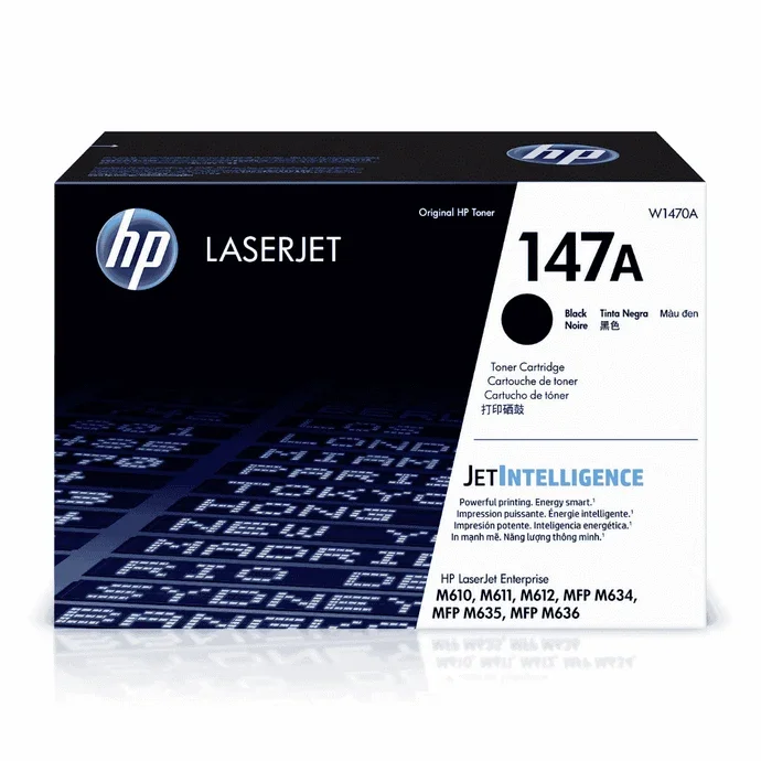 HP 147A Black LaserJet Toner Cartridge W1470A HP LaserJet Enterprise M611 and MFP M634