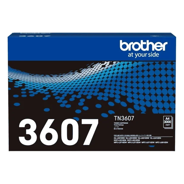 Brother TN3607 Standard Yield Black Toner Cartridge – Yield ~3000 Pages