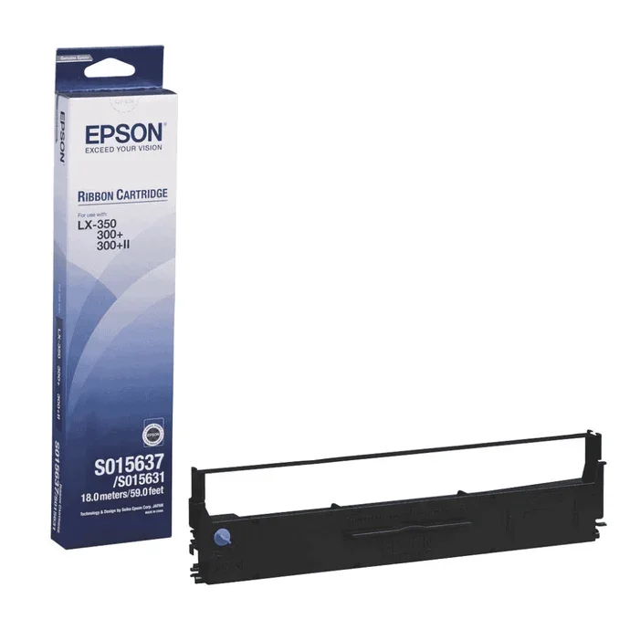 Epson LX-350 Ribbon Cartridge, Black – S015637