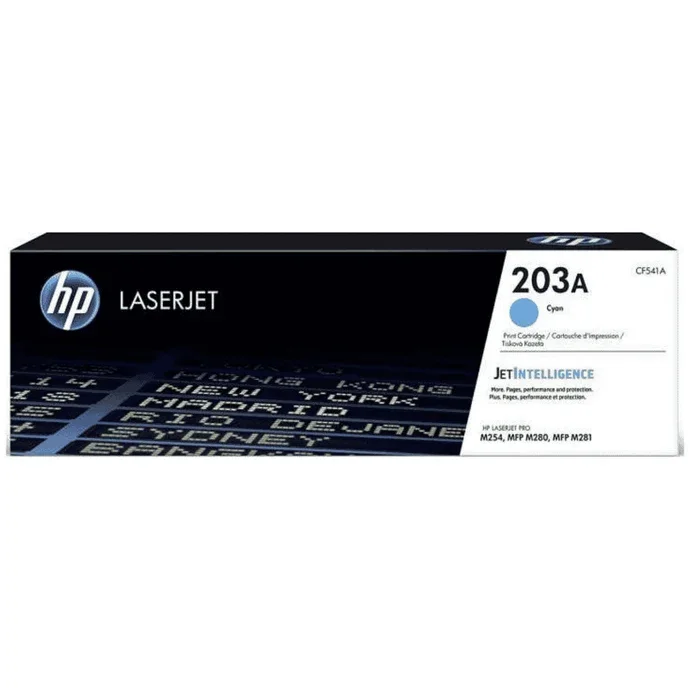 HP 203A Cyan Original Toner Cartridge, CF541A